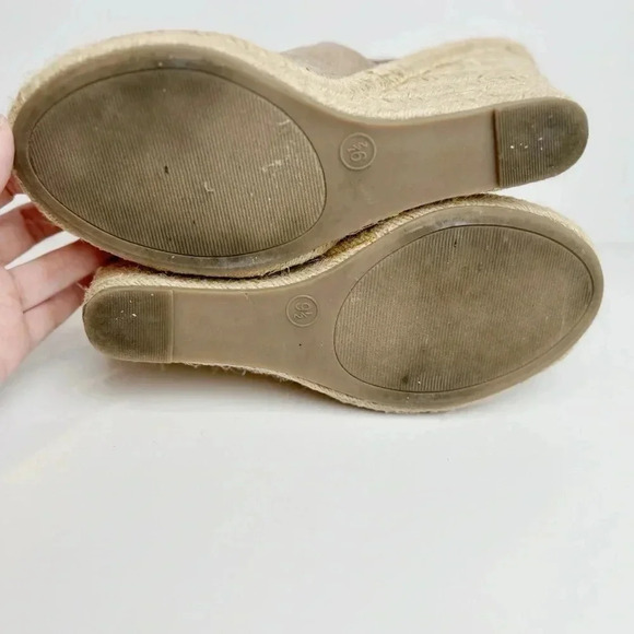 Universal Thread Cayla Microsuede Shield Espadrille Wedge Heel, Size 9.5, Taupe - Picture 12 of 13